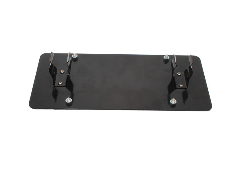 Black License Plate Mount Bracket Universal for Roller Fairlead